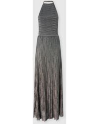 Missoni - Long Viscose Lamé Dress With Open Back - Lyst