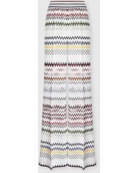 Missoni - Wide Zigzag Viscose And Cotton Trousers - Lyst