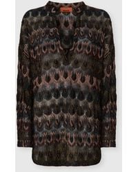 Missoni - Viscose Lamé Blouse With Arabesque Motif - Lyst