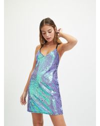 miss selfridge ombre sequin dress