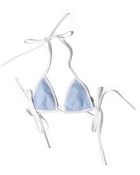 Miu Miu - Poplin Bikini Top - Lyst