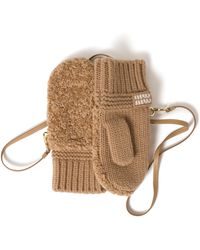 Miu Miu - Wool, Cashmere And Shearling Mittens - Lyst