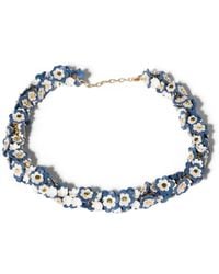 Miu Miu - Metal And Leather Necklace - Lyst