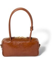 Miu Miu - Beau Shiny Leather Mini-Bag - Lyst