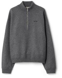 Miu Miu - Cashmere And Jersey Zipper Sweater - Lyst