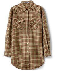 Miu Miu - Plaid Shirt - Lyst