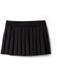 Miu Miu - Pleated Pinstripe Miniskirt - Lyst