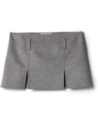 Miu Miu - Double Cashmere And Wool Miniskirt - Lyst