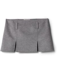 Miu Miu - Double Cashmere And Wool Miniskirt - Lyst