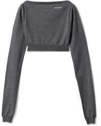 Miu Miu - Wool Boat-Neck Sweater - Lyst