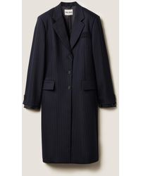 Miu Miu - Single-Breasted Pinstripe Coat - Lyst