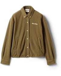 Miu Miu - Fleece Blouson Jacket - Lyst