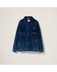 Miu Miu - Washed Velvet Blouson Jacket - Lyst