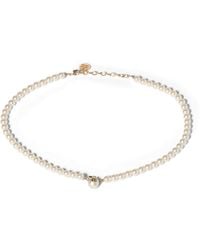 Miu Miu - Metal And Pearl Necklace - Lyst