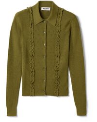 Miu Miu - Cashmere And Silk Cardigan - Lyst