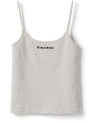Miu Miu - Seamless Mélange Top - Lyst