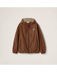 Miu Miu - Technical Fabric Hooded Jacket - Lyst