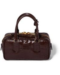 Miu Miu - Arcadie Crocodile Embossed Calfskin Bag - Lyst