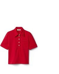 Miu Miu - Technical Jersey Polo Shirt - Lyst