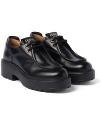 Miu Miu - Leather Lace-Up Shoes - Lyst