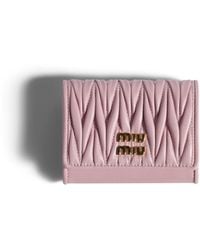 Miu Miu - Matelassé Nappa Leather Card Holder - Lyst