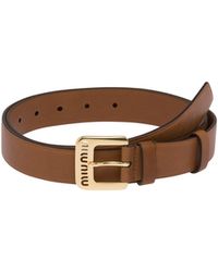 Miu Miu - Nappa Leather Belt - Lyst