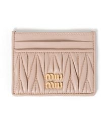 Miu Miu - Matelassé Nappa Leather Card Holder - Lyst