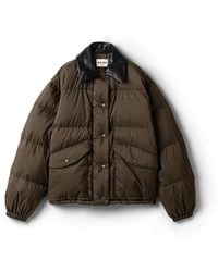 Miu Miu - Technical Pongé Cropped Down Jacket - Lyst