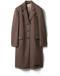 Miu Miu - Single-Breasted Cloth Coat - Lyst