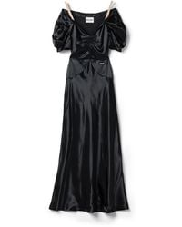 Miu Miu - Long Satin Dress - Lyst