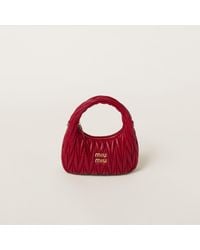 Miu Miu - Wander Matelassé Nappa Leather Hobo Bag - Lyst