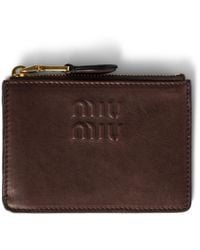 Miu Miu - Nappa Leather Card Holder - Lyst