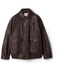 Miu Miu - Leather Blouson Jacket - Lyst