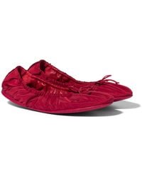 Miu Miu - Foldable Technical Fabric Ballerinas - Lyst