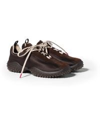 Miu Miu - Bubble Technical Fabric And Suede Sneakers - Lyst