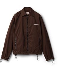 Miu Miu - Washed Gabardine Blouson Jacket - Lyst