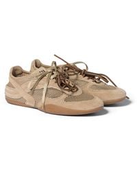 Miu Miu - Gymnasium Mesh And Suede Sneakers - Lyst