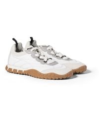 Miu Miu - Tyre Technical Fabric And Suede Sneakers - Lyst