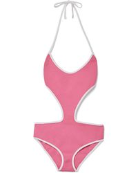 Miu Miu - Technical Knit Swimsuit - Lyst