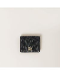 Miu Miu - Small Matelassé Nappa Leather Wallet - Lyst