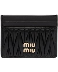 Miu Miu - Logo Lettering Card Holder - Lyst