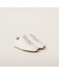 Miu Miu - Plume Nappa Leather Sneakers - Lyst