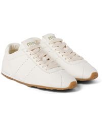 Miu Miu - Plume Nappa Leather Sneakers - Lyst