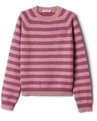 Miu Miu - Wool Crew-Neck Sweater - Lyst