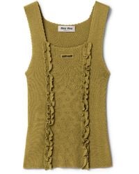Miu Miu - Cashmere And Silk Top - Lyst