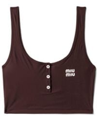 Miu Miu - Stretch Jersey Top - Lyst