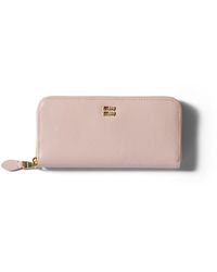 Miu Miu - Large Leather Wallet - Lyst