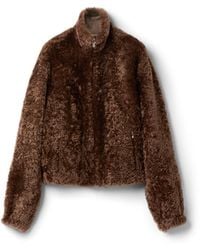 Miu Miu - Shearling Blouson Jacket - Lyst