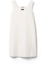 Miu Miu - Slubbed Poplin Dress - Lyst