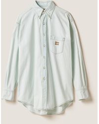 Miu Miu - Chambray Denim Shirt - Lyst
